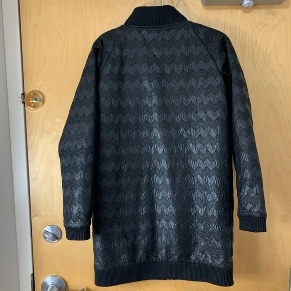 Anthropologie Nümph Black Quilted Chevron Winter Coat - Picture 4 of 12